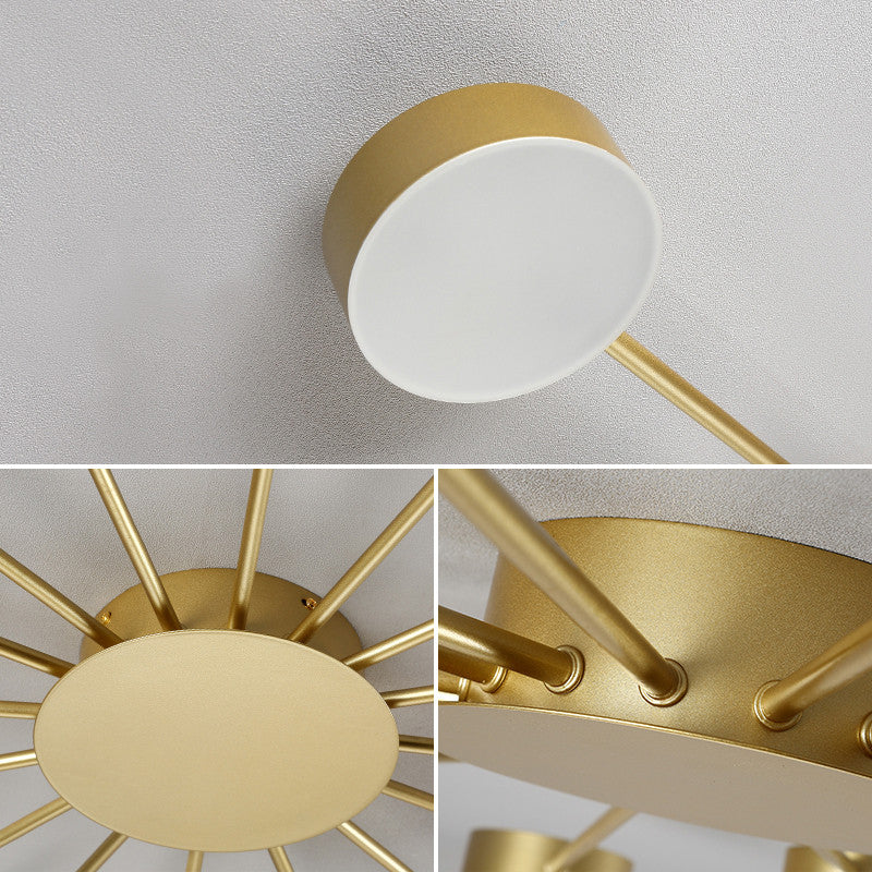Carouge | Cruciform LED Ceiling Chandelier, Gold, 8 Heads
