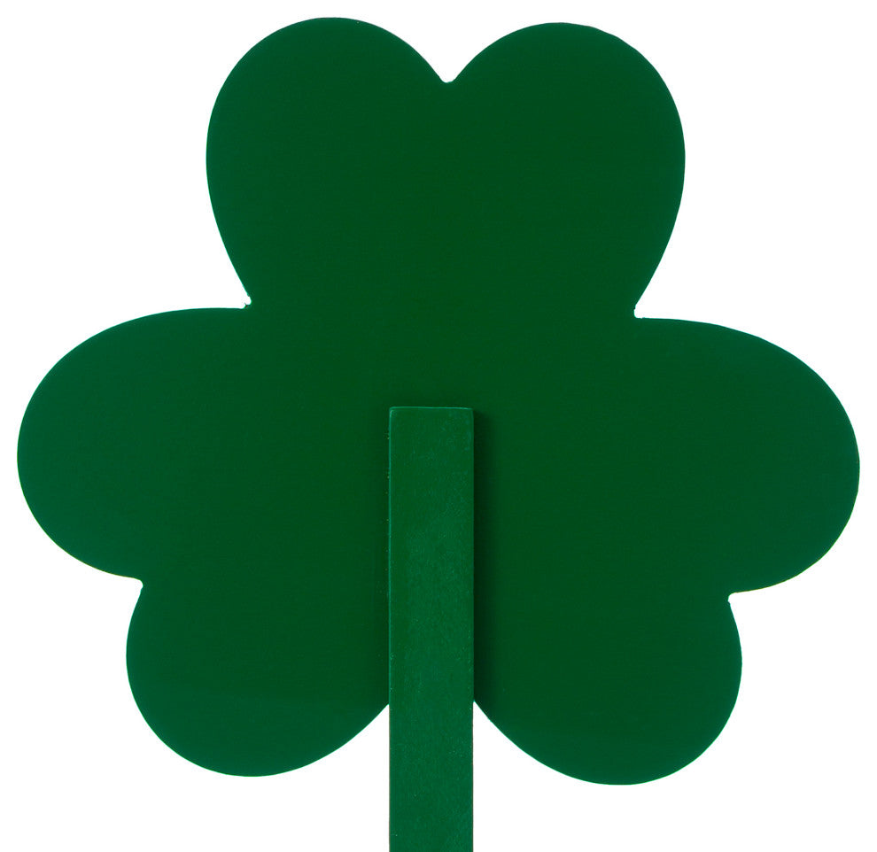 15" Wooden St. Patrick's Shamrocks Yard Stake, 3-Piece Set