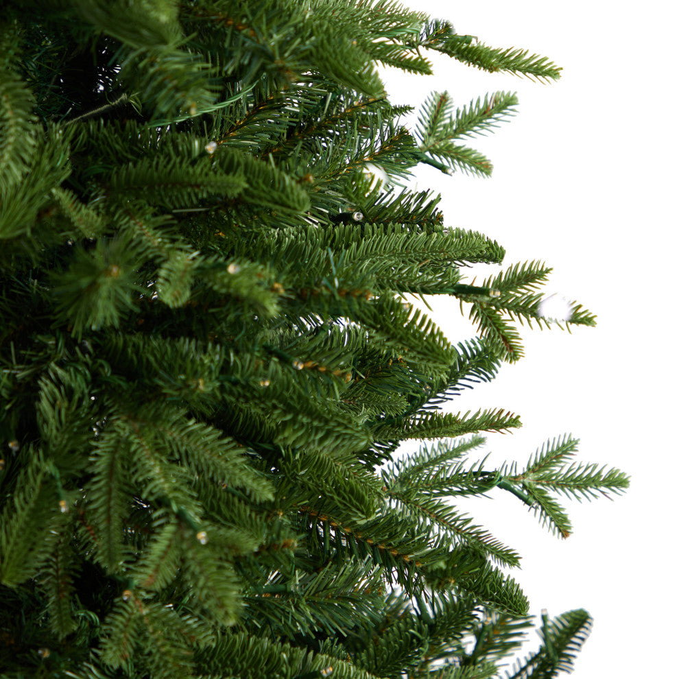 6' Montreal Spruce Faux Xmas Tree W/ 450 White Lights & 1029 Bendable Branches