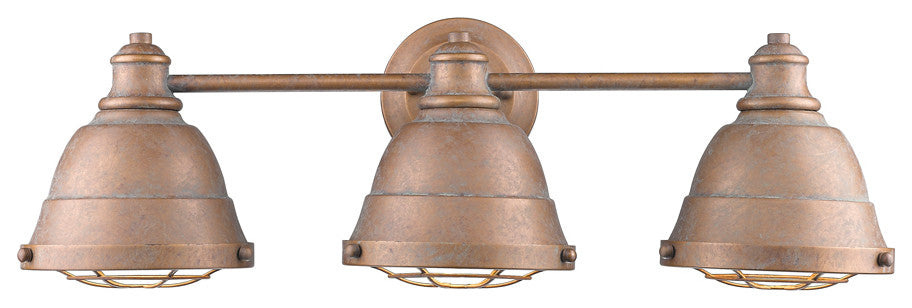 Bartlett 3-Light Bath Vanity, Copper Patina