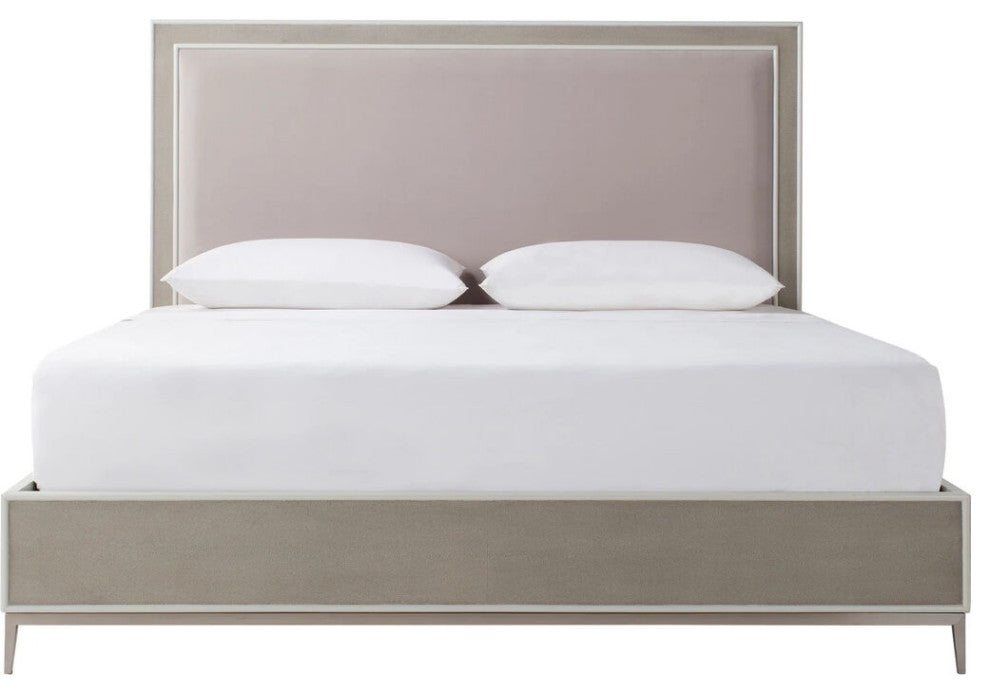 Sonder Living Alice Bed US Bed | Emboss Faux Shagreen