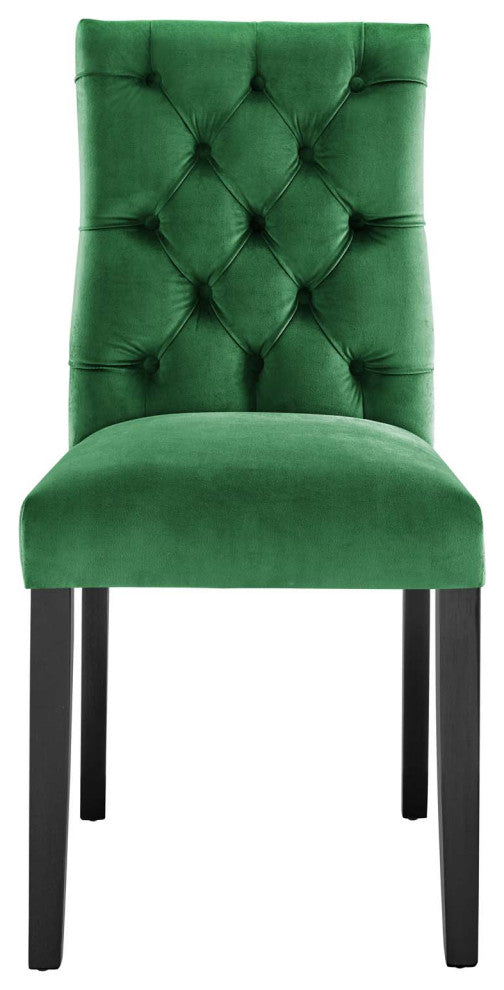 Duchess Performance Velvet Dining Chairs, Set of 2, Emerald