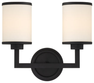Crystorama Lighting Group BRY-8002 Bryant 2 Light 15"W Vanity - Black Forged