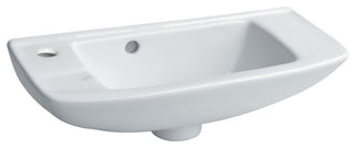West Edgewood 20" White Wall Mounted Bathroom Sink with Overflow Heavy Duty