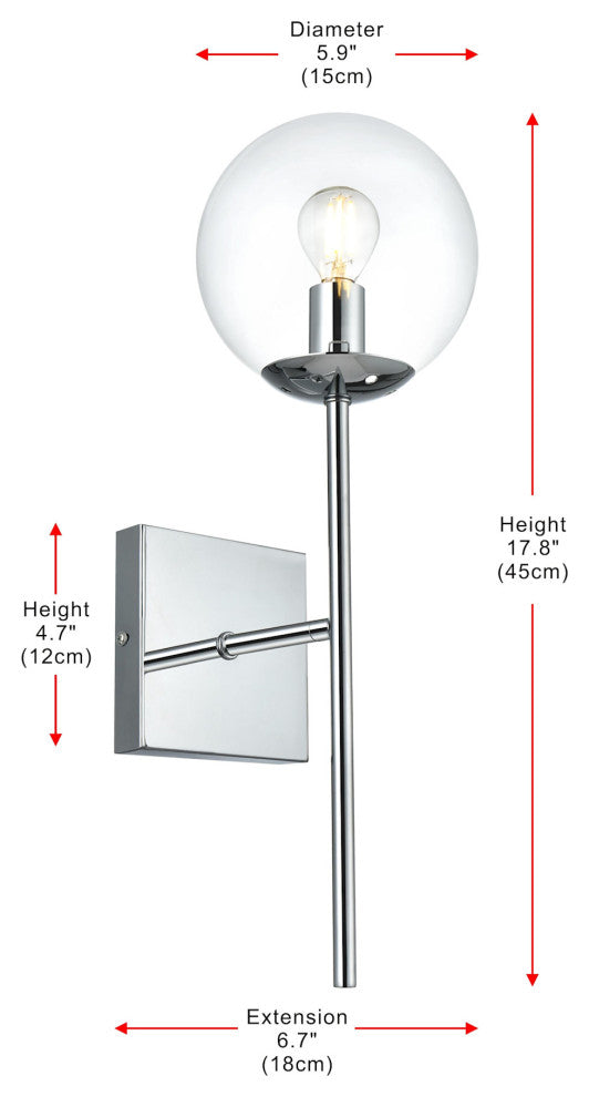 Elegant Lighting LD2359 Neri 18" Tall Bathroom Sconce - Satin Gold