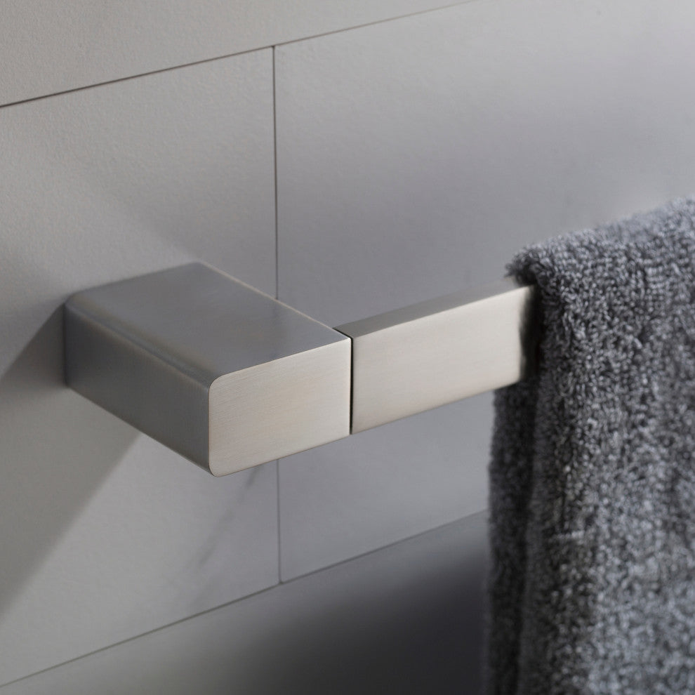 Stelios Bathroom 24" Towel Bar, Brushed Nickel