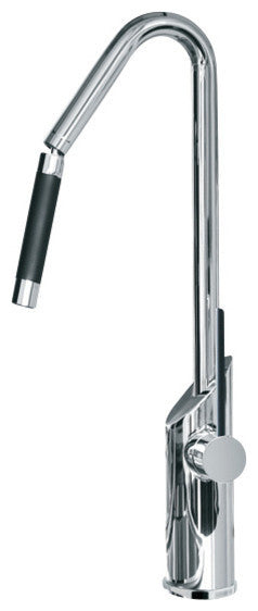 Designer Snake Kitchen Faucet, Brushed Nickel