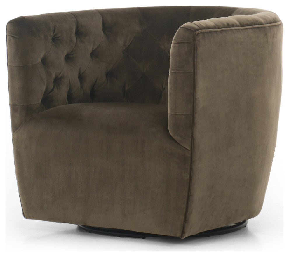 Hanover Swivel Chair-Surrey Olive
