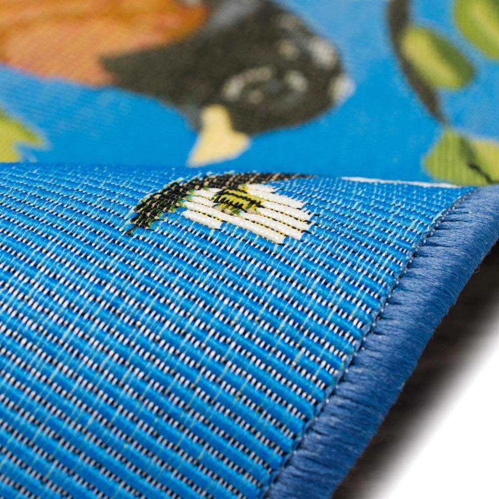 Esencia Robin's Nest Indoor/Outdoor Mat Blue 2'5"x3'11"