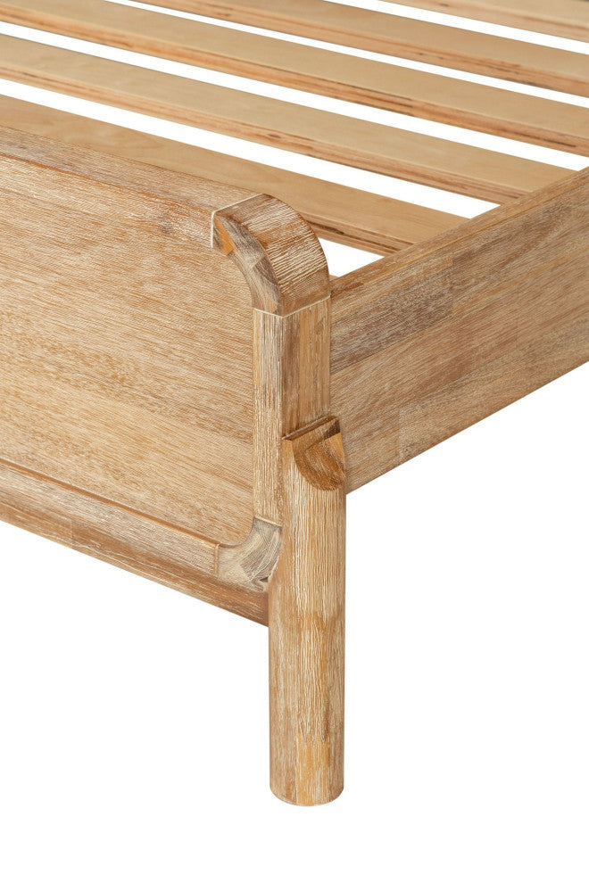 Modrest Mikala Modern Natural Oak Bed, Eastern King