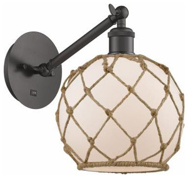 Innovations 317-1W-OB-G121-8RB 1-Light Sconce, Oil Rubbed Bronze