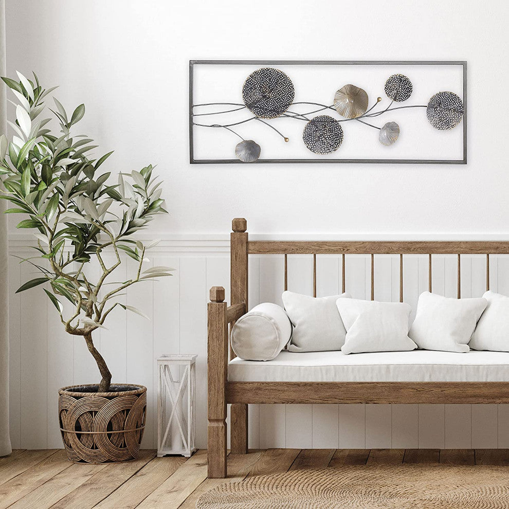 Floral Rectangular Abstract Wall Decor