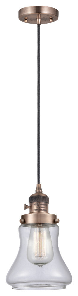 Innovations 201CSW-AC-G192-LED 1 Light Pendant, Switch, Antique Copper