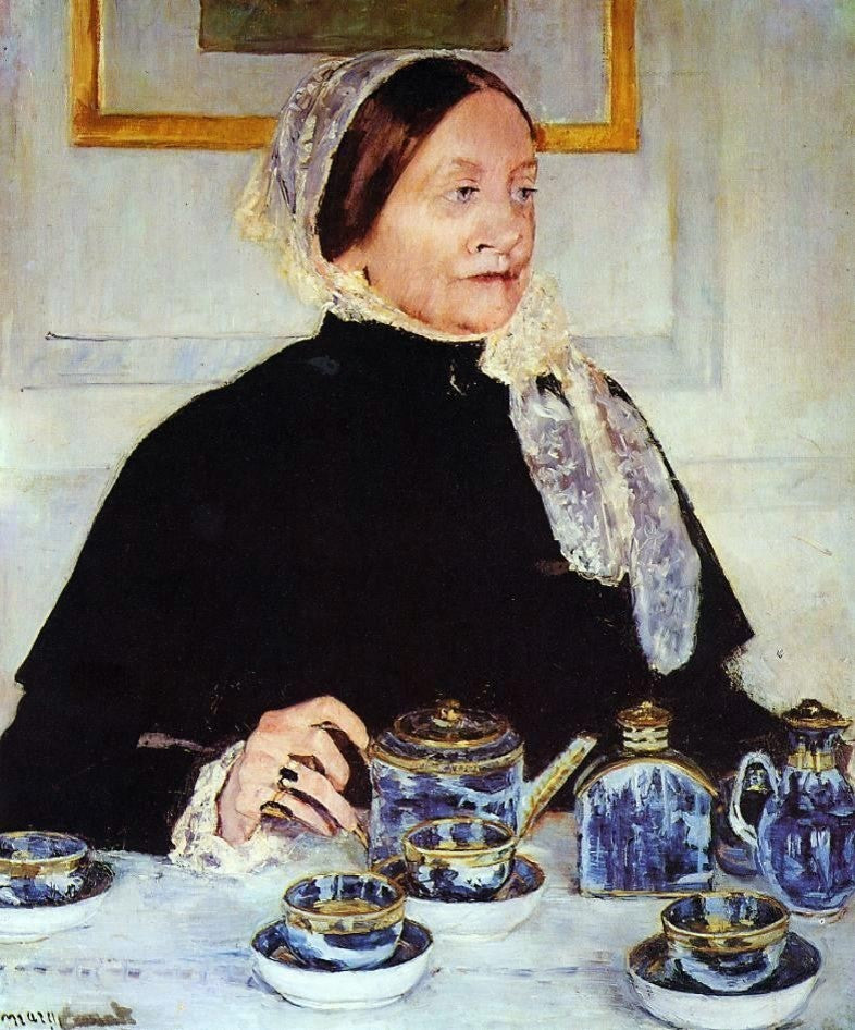 Mary Cassatt Lady at the Tea Table, 20"x25" Gallery Wrapped Canvas Print