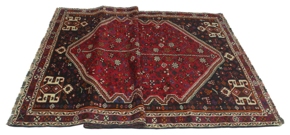 Fine Vintage Distressed Belleza Red Rug