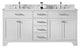 72" Double Sink Bathroom Vanity With Carrara Marble Top