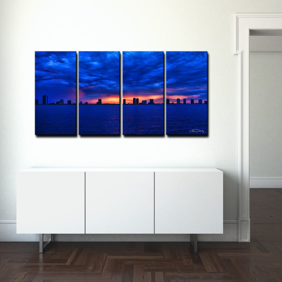 Ready2hangart Chris Doherty 'Singer Skyline' 4-piece Canvas Wall Art