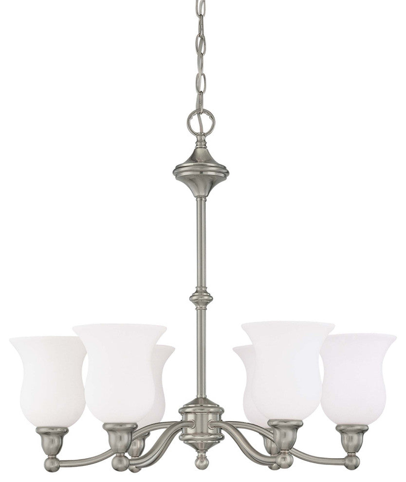 Nuvo Glenwood 6-Light Incandescent Light Fixture, Brushed Nickel