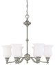 Nuvo Glenwood 6-Light Incandescent Light Fixture, Brushed Nickel
