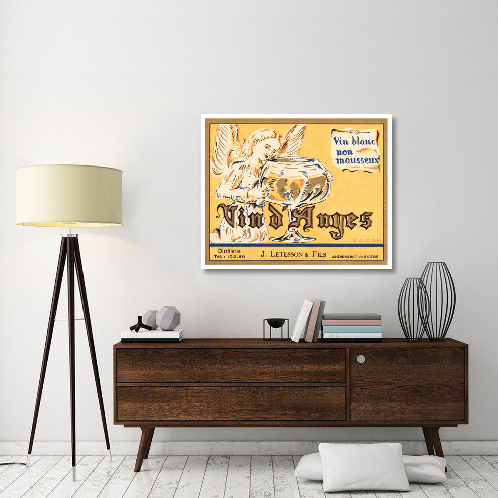 "Vin d'Anges" Digital Paper Print by Retrolabel, 46"x37"