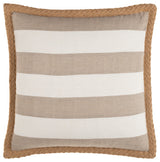 Surya Warrick Oatmeal Pillow Shell With Down Insert 18"H X 18"W