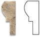 Philadelphia Travertine Honed OG-1 Chair Rail Molding Trim