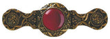 Victorian Jewel Pull 24K Gold Finish/Red Carnelian