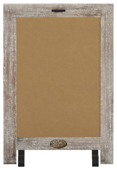 Canterbury Magnetic Chalkboard WithMetal Scrolled Legs, Hang or Countertop Board, Weathered Brown