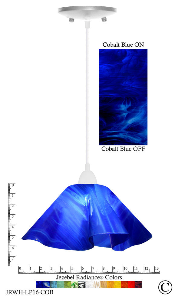 Jezebel Radiance Lily Large Pendant, Cobalt Blue
