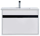 Alpine Wall Mount Bathroom Vanity and Sink, White Matte, 30"