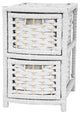 17" Natural Fiber Occasional Chest of Drawers White