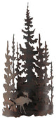 Burnt Sienna Iron Moose and Tree Wall Sconce