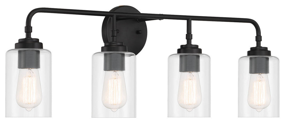 Stowe Vanity 4  Light  Flat Black