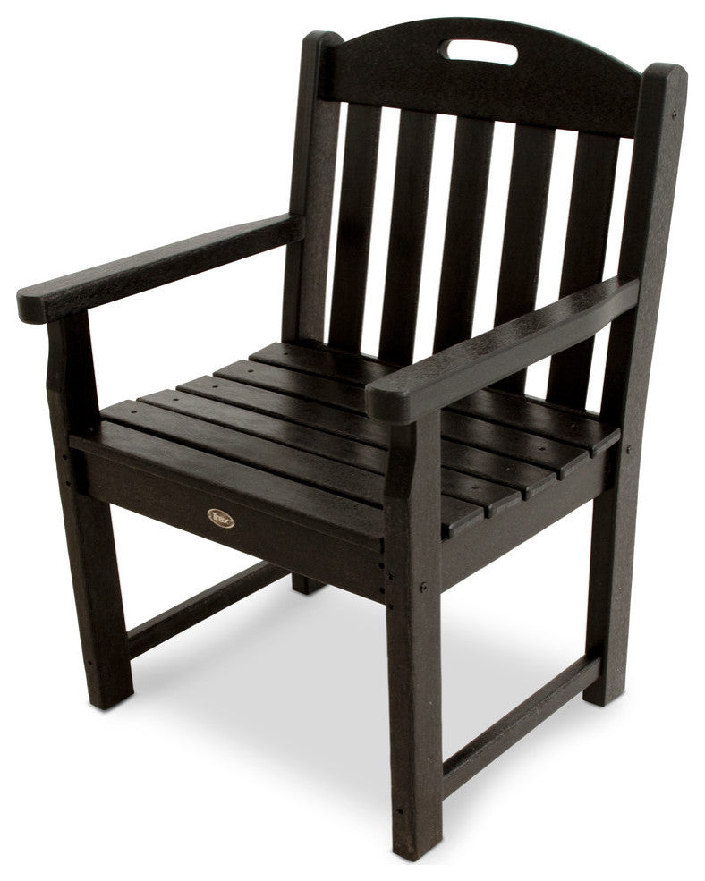Trex Outdoor Furniture Yacht Club Garden Arm Chair, Charcoal Black