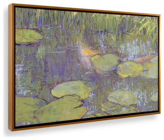 "Game of Shadows" - A Reflective Pond's Serene Art Canvas