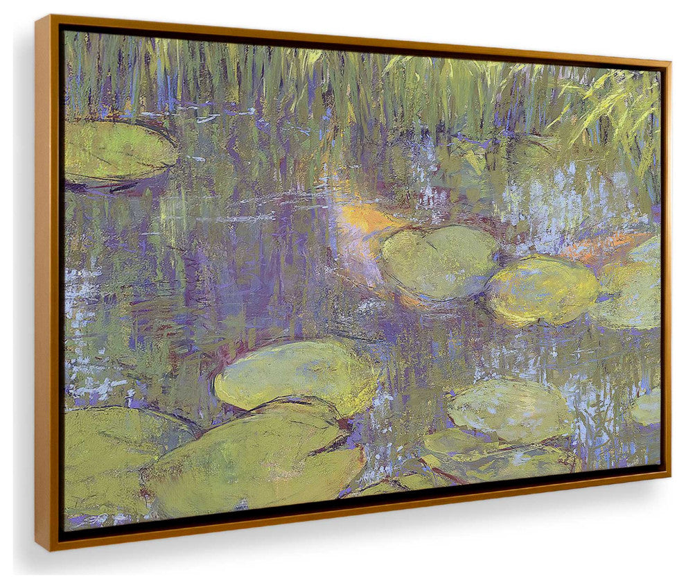 "Game of Shadows" - A Reflective Pond's Serene Art Canvas