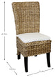 Reagan Dining Chair Espresso Wood Cream Pad