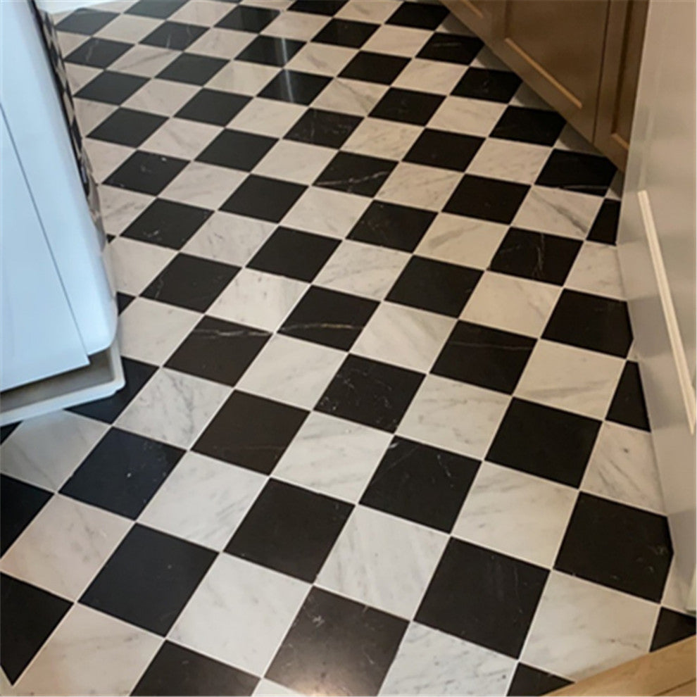 6x6 Carrara White Carrera Marble Honed Matte Venato Bianco Tile, 100 sq.ft.