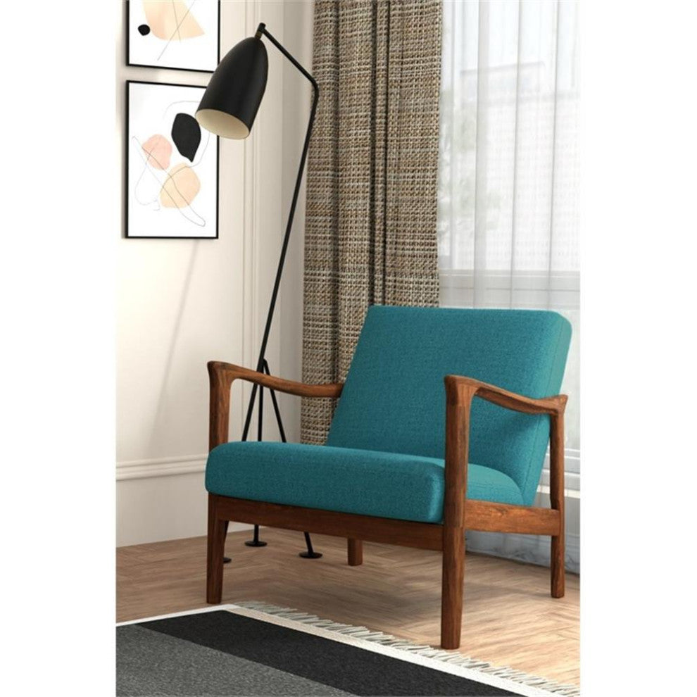 Alpine Furniture Zephyr Lounge Chair in Turquoise