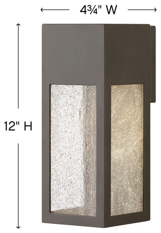 Hinkley Rook Small Wall Mount Lantern, Bronze