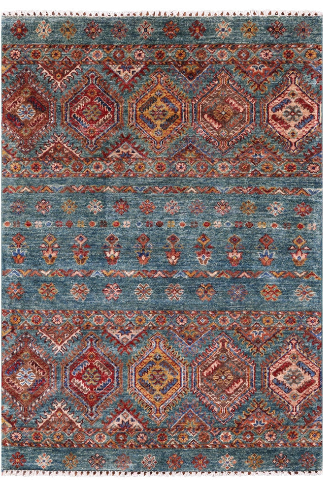 Khorjin Super Kazak Handmade Wool Rug 2' 10" X 4' 0" Q10832