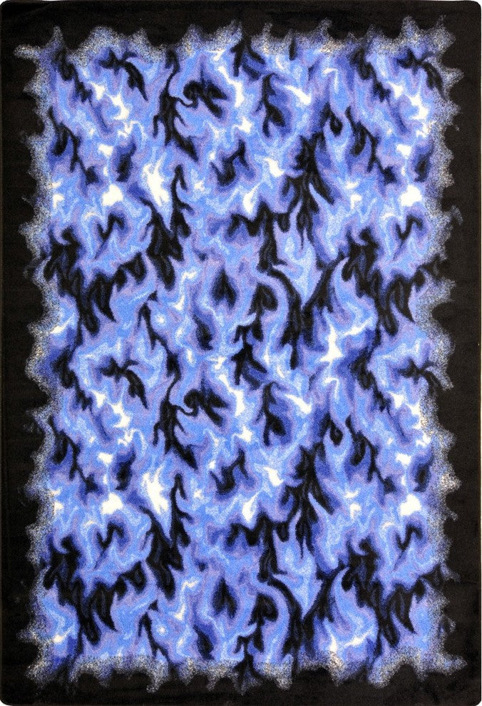 Kaleidoscope Rug, Inferno, 3'10"x5'4", Blue