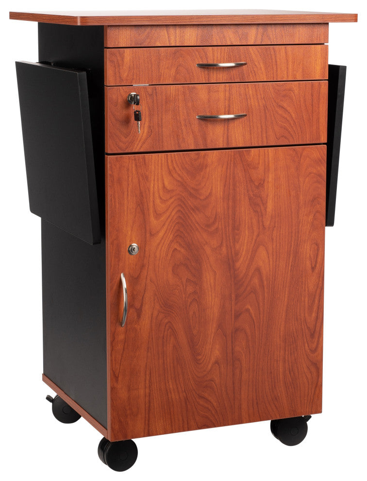 Oklahoma Sound Multimedia Cart, Cherry/Black