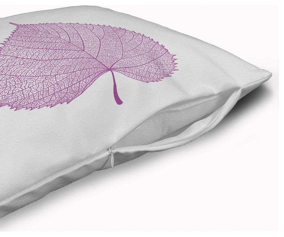 Leaf Study Accent Pillow With Removable Insert, Orchid, 26"x26"