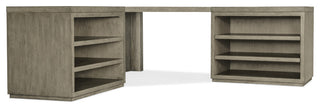 Linville Falls Corner Desk With Two Open Desk Cabinets