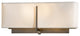 Exos Square Sconce, Dark Smoke Finish, Natural Anna Shade