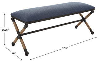 Firth Rustic Navy Bench