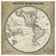 "French World Map III" Digital Paper Print by Sue Schlabach, 20"x20"