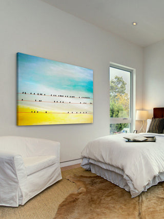 "Birds Hangin" Fine Art Canvas Print, 45"x30"
