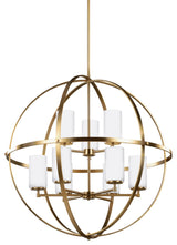 Alturas 9-Light Chandelier, Satin Brass